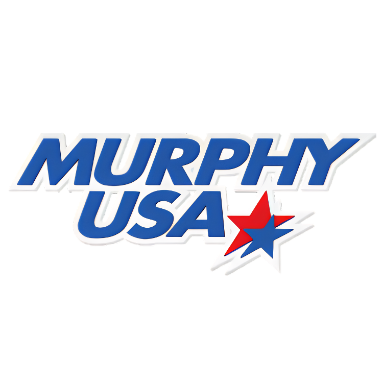 Murphy USA logo. Good Game energy shots are sold at Murphy USA.